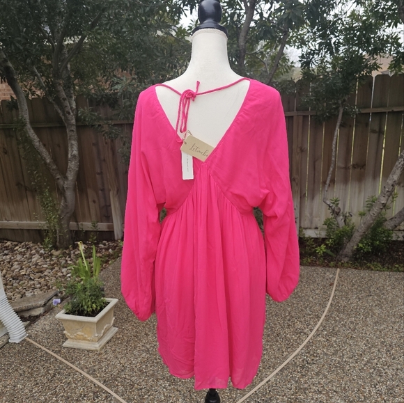 Nwt Letmebe Anthropologie Forever That Girl Sheer Flowy Mini Dress blouse S - Picture 7 of 15